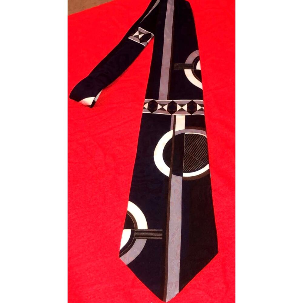 SEXY Retro Gianfranco Ruffini Art Deco Abstract Men's Tie - Picture 2 of 5